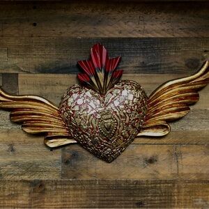 Artisanal Mexican heart 19” width